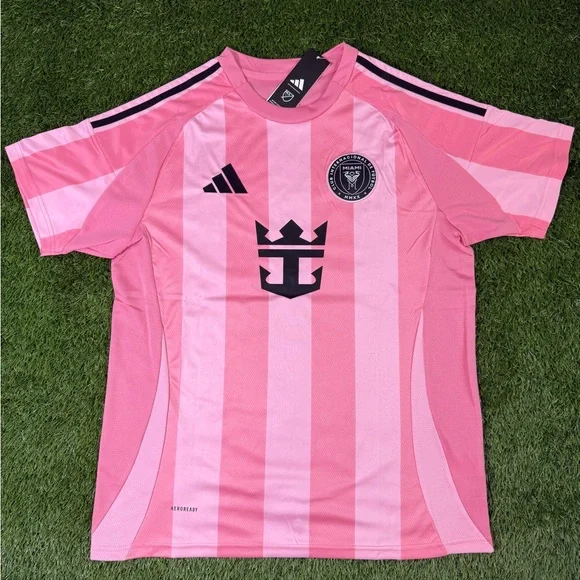 Adidas Inter Miami Lionel Messi #10 Pink Striped Jersey Adult 2025/26 Size L - Picture 3 of 10